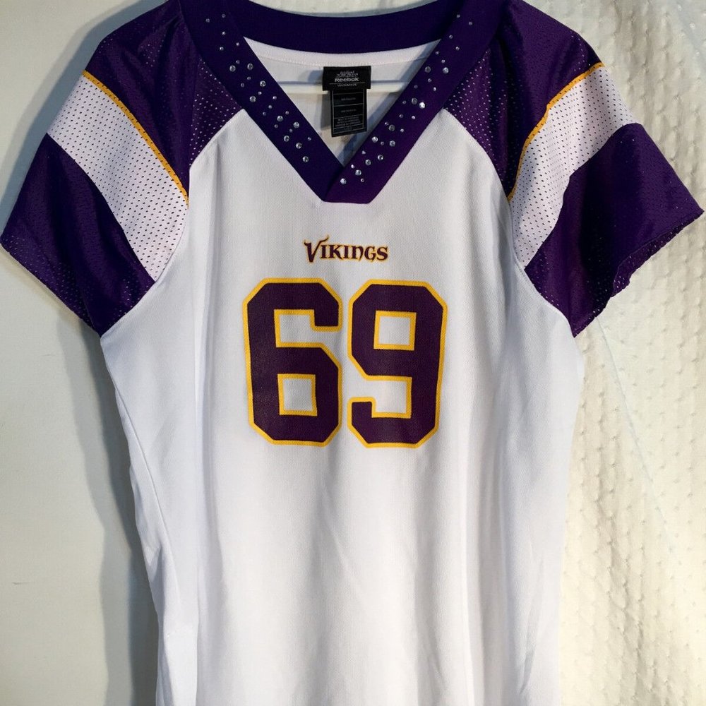 Reebok MINNESOTA VIKINGS JARED ALLEN Women's Field Flirt JERSEY Sz S or M New - Picture 2 of 4